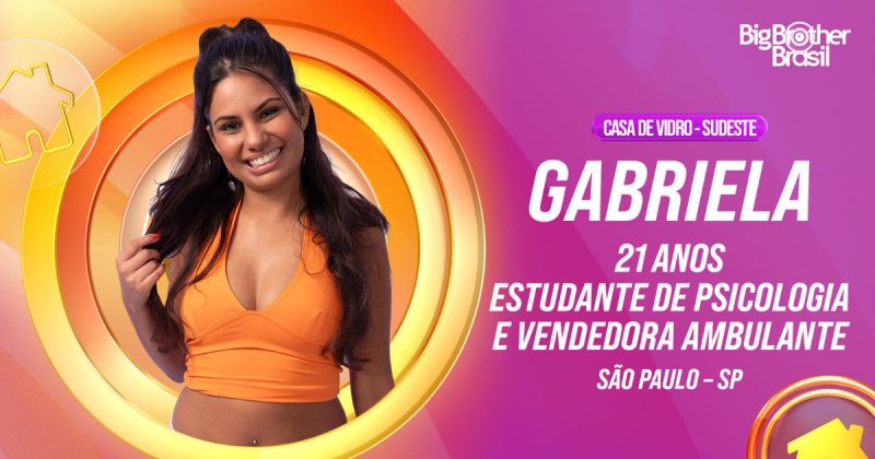 Gabriela é participante da região Sudeste - Divulgação/Globo/ND Mais