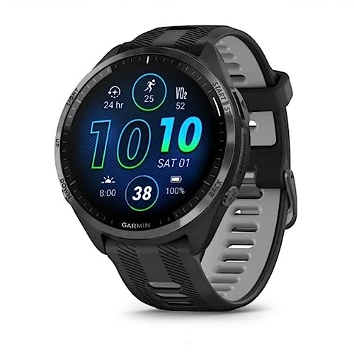 Garmin Relógio Forerunner 965 Preto 47mm com Monitor Cardíaco de Pulso e GPS