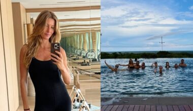 Gisele Bündchen passa Réveillon em SC com a família