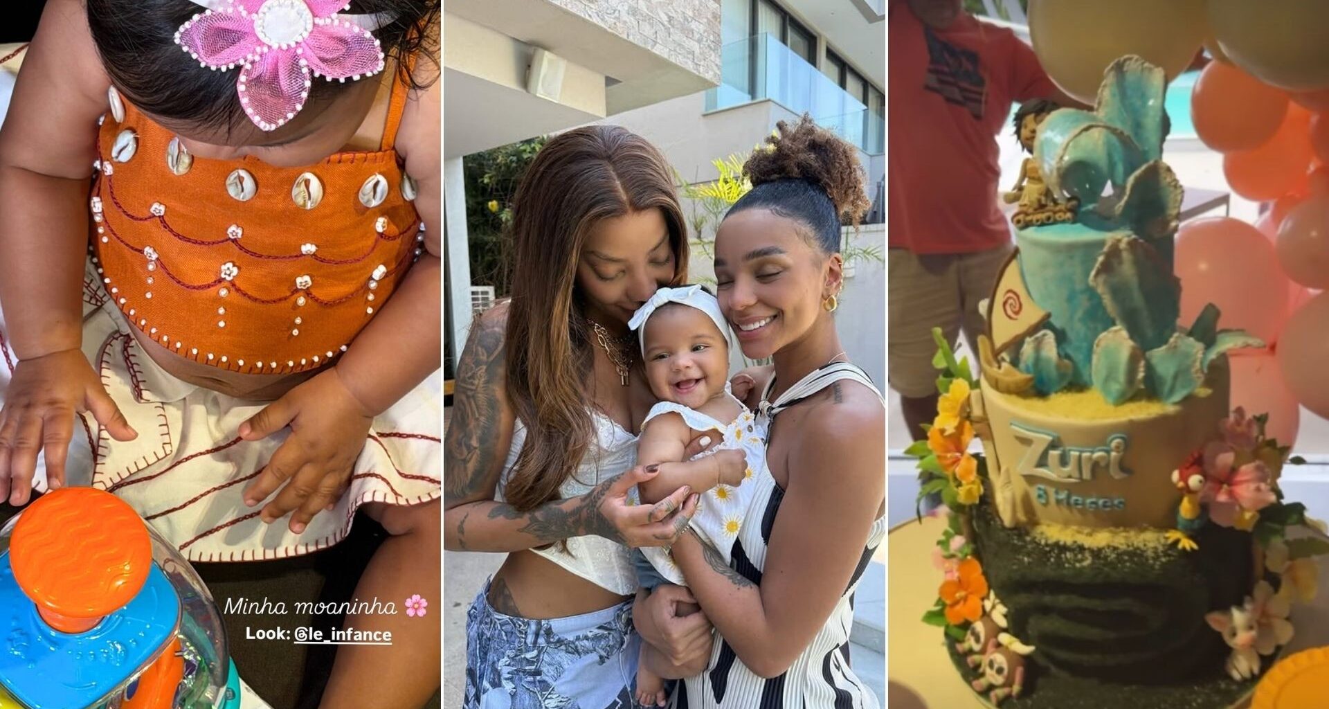 Ludmilla e Brunna Gonçalves comemoram mesversário da filha Zuri - Gshow