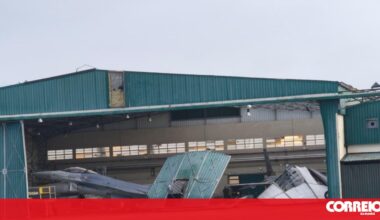 Tempestade danificou pelo menos dois F16 na base de Monte Real - Portugal