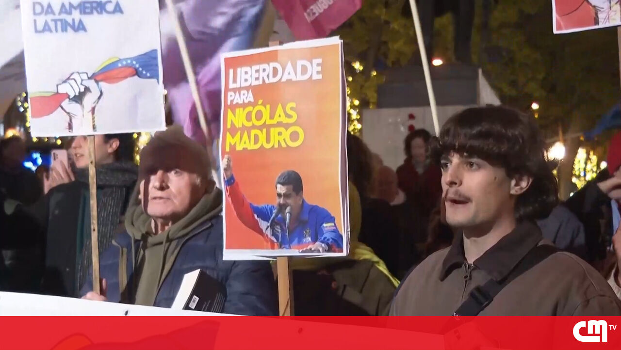Manifestantes em Lisboa protestam contra intervenção dos EUA na Venezuela - Vídeos