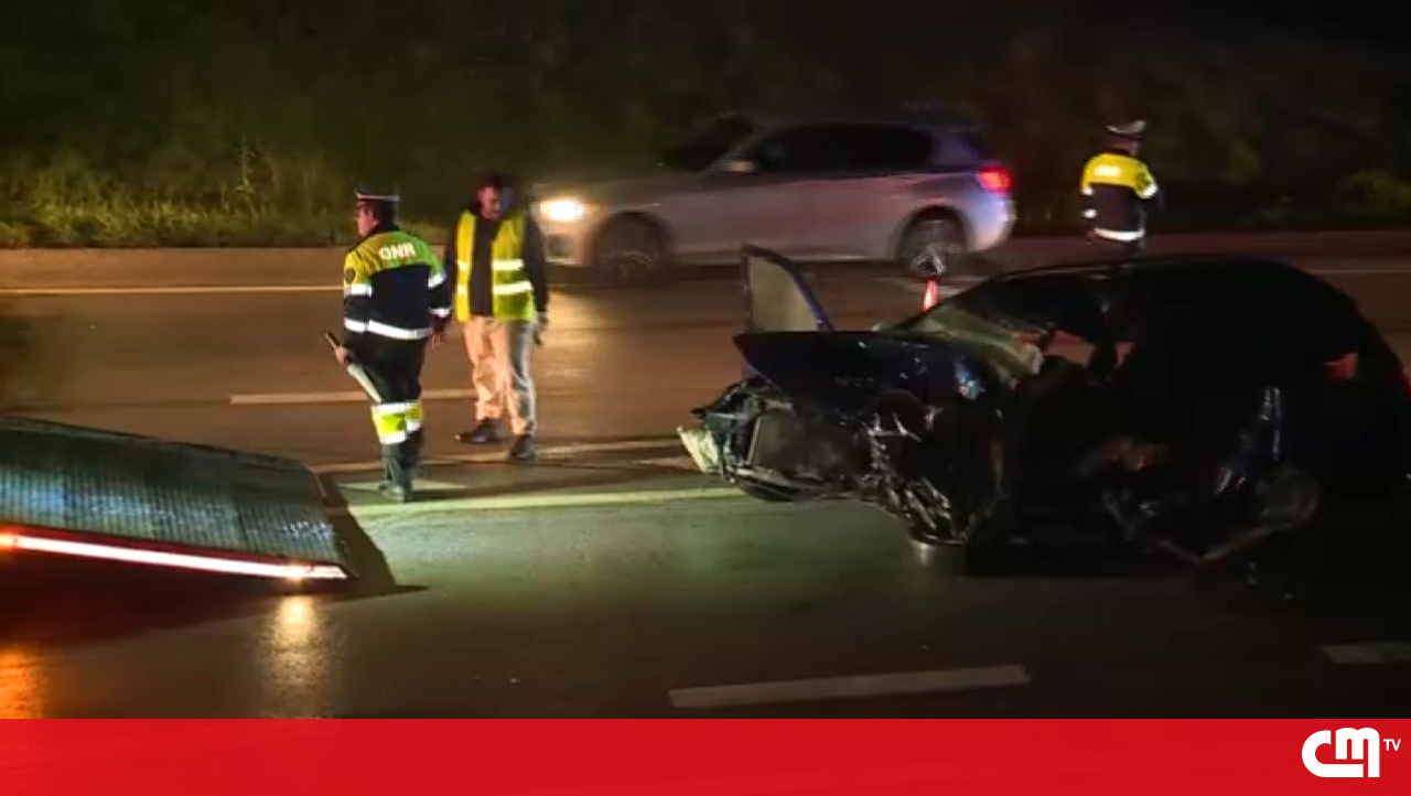 Três mortos em acidente no IC2 no concelho de Pombal - Vídeos