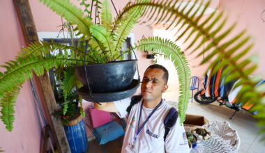 Início da 1ª avaliação de densidade larvária em 2026. Foto: Claudio Vieira/PMSJC 05-01-2026