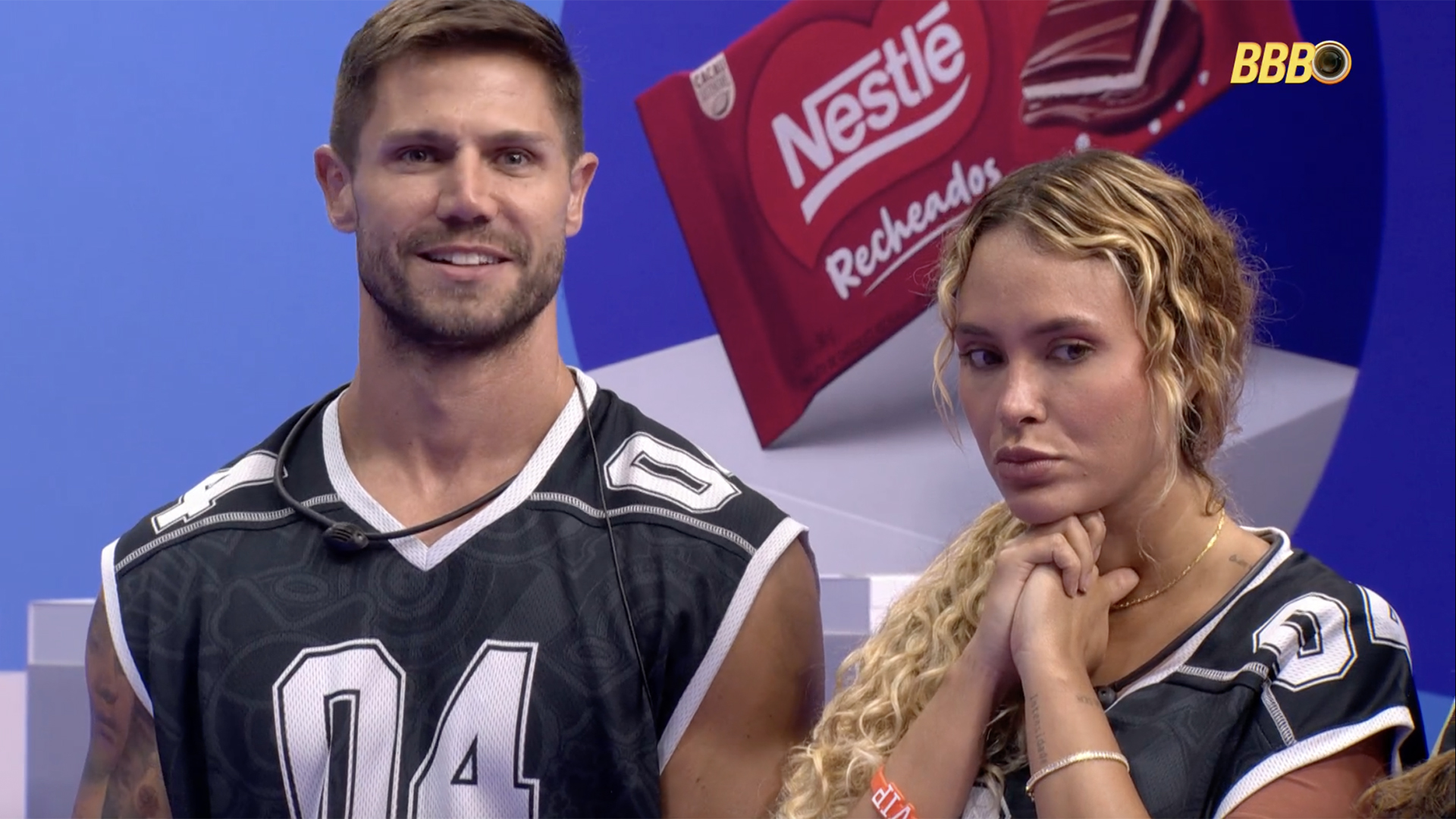 Jonas e Sarah na prova do anjo - Foto: Reprodução / Globo