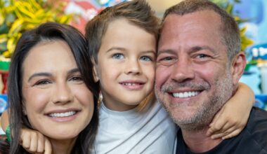 Kyra Gracie e Malvino Salvador comemoram o aniversário do filho