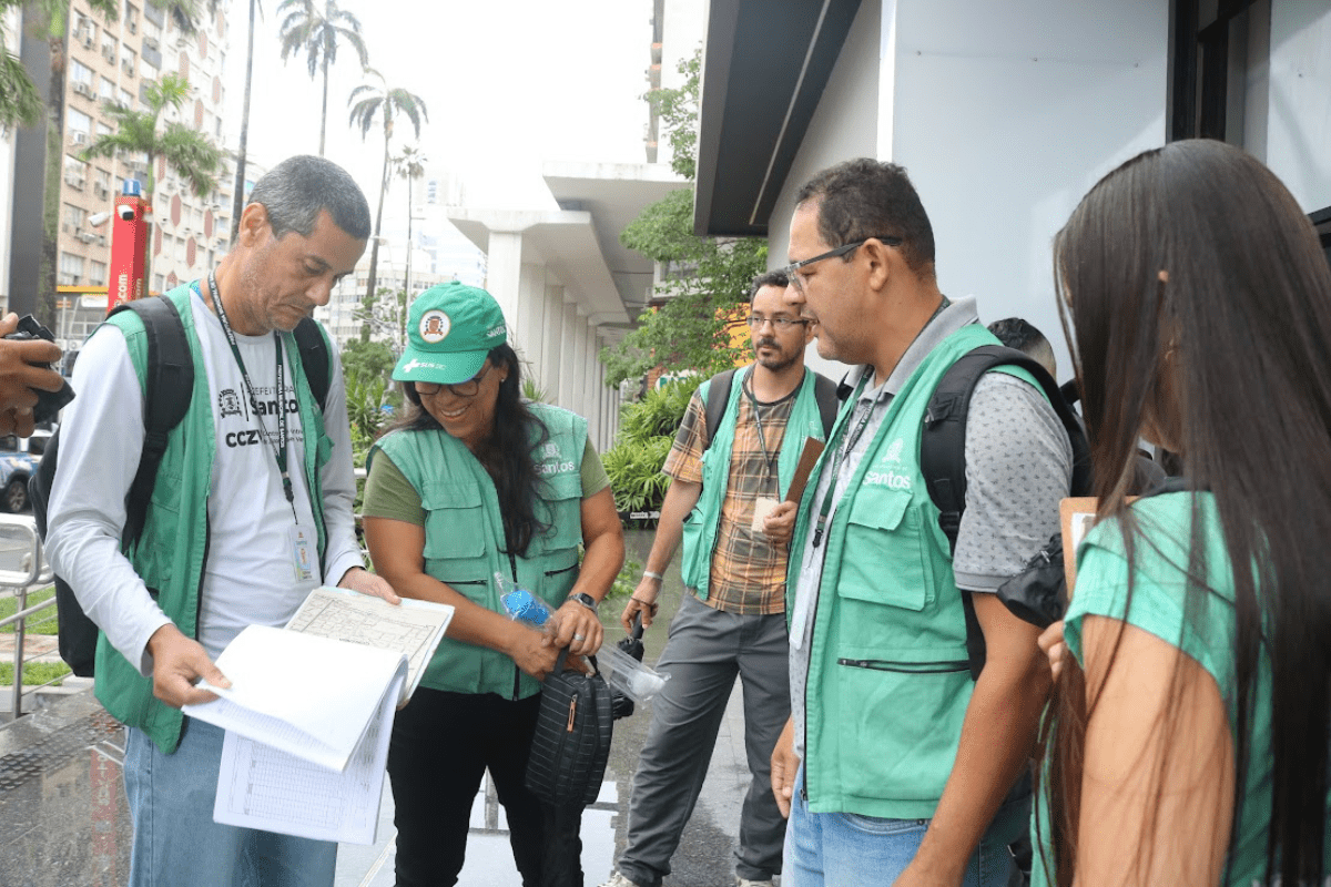 Santos inicia o 1º mapeamento da dengue de 2026