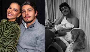 Mariana Rios comemora o aniversário do noivo