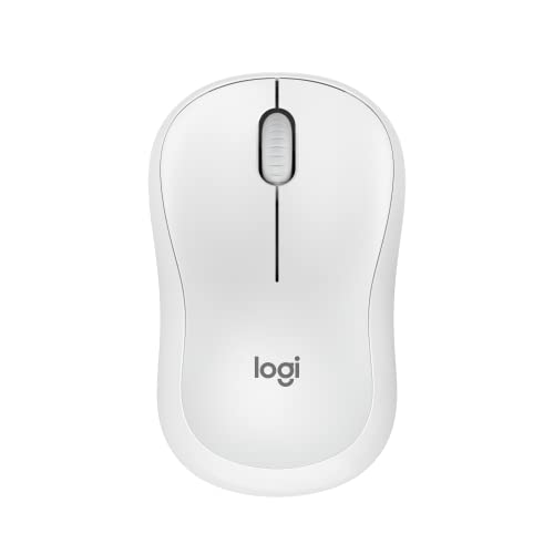 Mouse Sem Fio Logitech M240 com Conexão Bluetooth, Clique Silencioso, Design Ambidestro Compacto, Bateria de 18 Meses, Compatível com Windows, macOS, ChromeOS - Branco