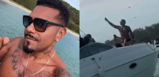 Naldo alimenta gaivotas em Cabo Frio, RJ, ato considerado crime na cidade