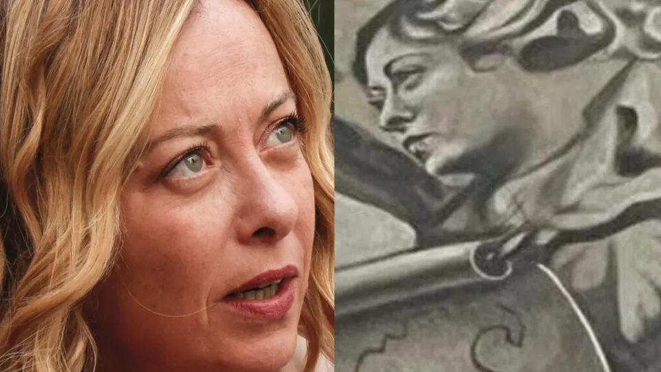 Rosto de Meloni pintado em fresco restaurado? Semelhança causa polémica