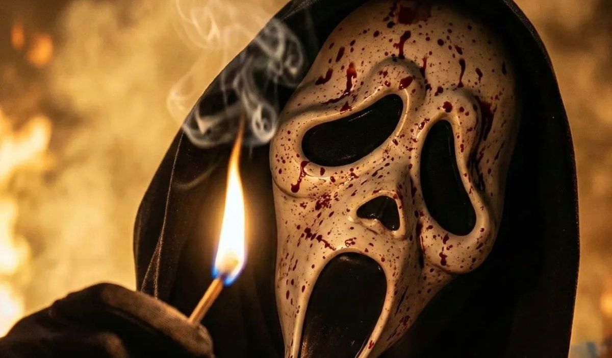 Ghostface vai QUEIMAR TUDO em novo banner de ‘Pânico 7’