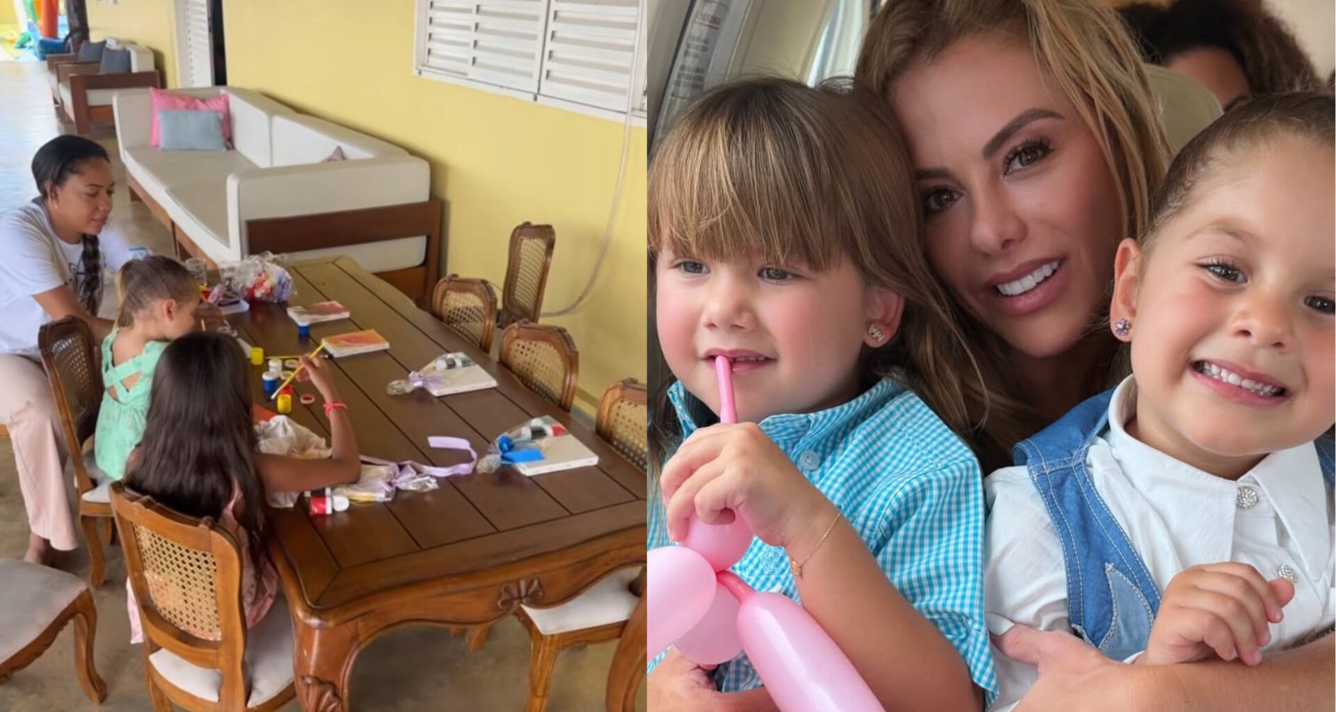 Poliana Rocha e netas - Fotos: Reprodução/Instagram