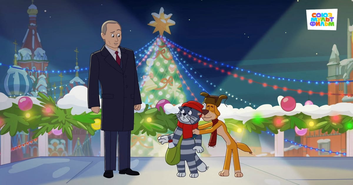Putin encontra gato e cachorro falantes …