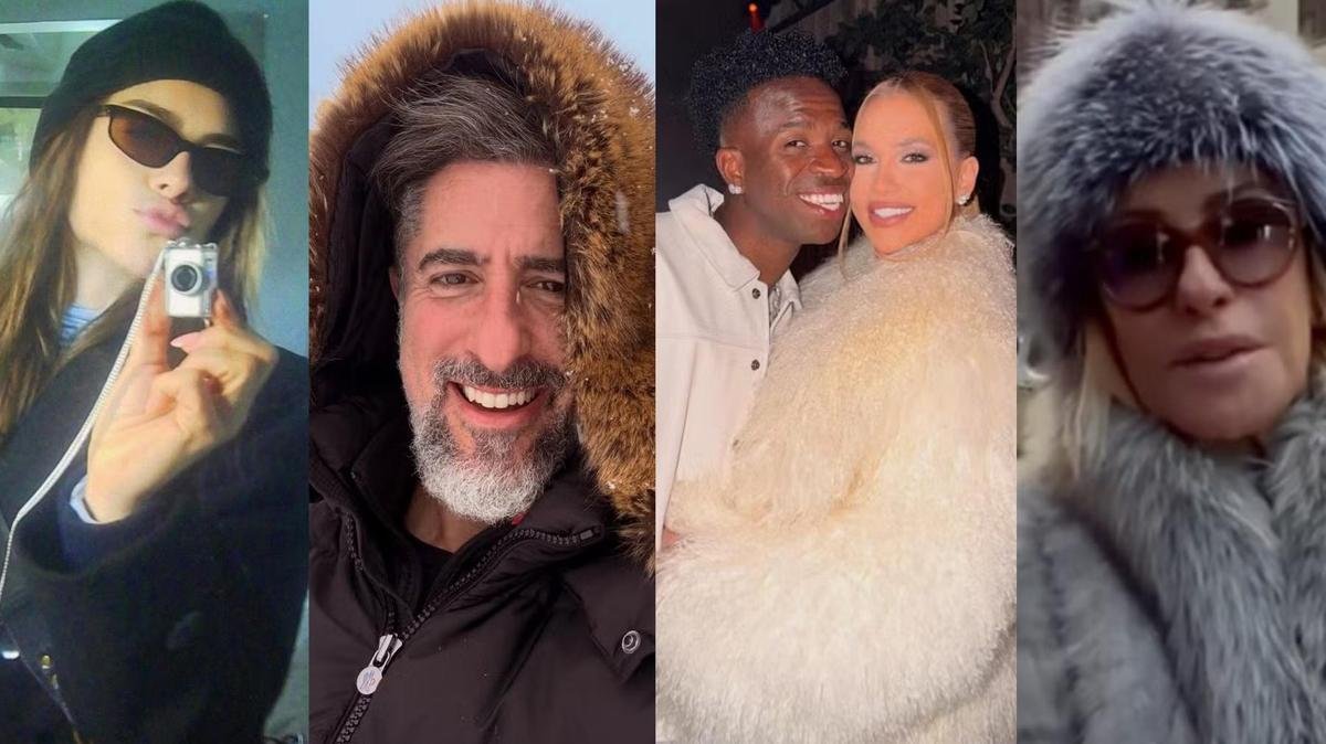 Celebridades trocam o calor do Brasil pelo frio em viagens internacionais - Portal Uai