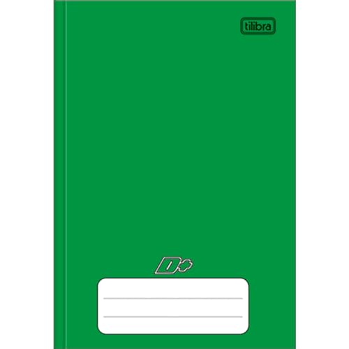 Tilibra D+ - Caderno Brochura Capa Dura, 1/4 Pequeno, 14x20cm, 96 Folhas, Verde