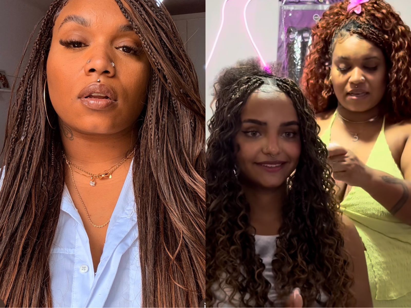 Após sair do "BBB 25", Camilla continuou trabalhando como trancista — Foto: Reprodução/Instagram