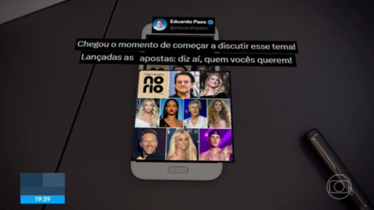 A 3 meses de show em Copa, mistério continua sobre quem será a atração: Justin Bieber e Britney estão entre os especulados - G1
