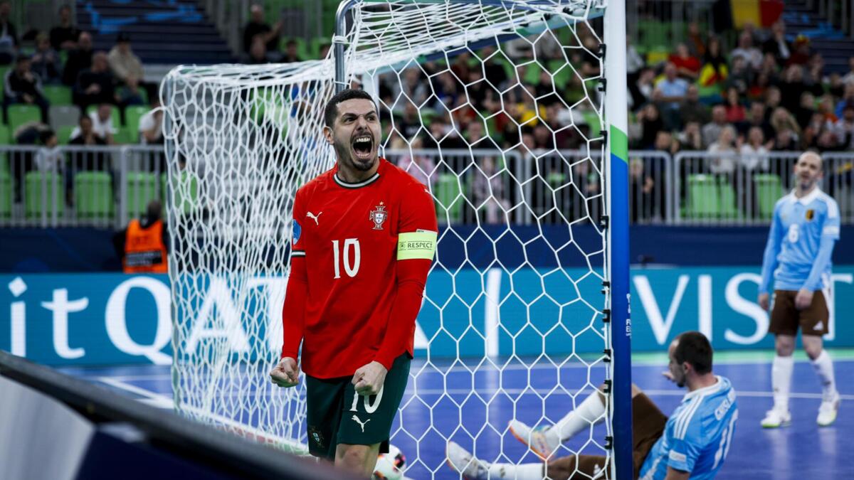 Portugal goleia Bélgica e vai jogar as meias-finais do Europeu de futsal