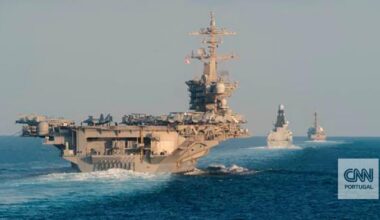 Tensão aumenta: porta-aviões dos EUA abate drone do Irão e navios de guerra ameaçam cargueiro norte-americano