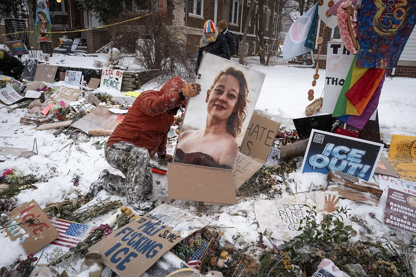 Memorial para Renée Good em Minneapolis