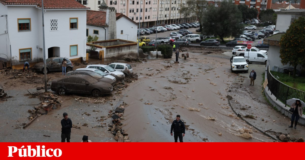 Água, lama e pedras da serra de São Mamede em Portalegre danificam dezenas de carros | Mau tempo