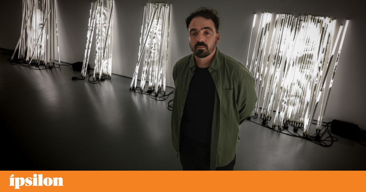 Marcelo escolheu Vhils para fazer o seu retrato oficial como Presidente da República | Museu da Presidência da República