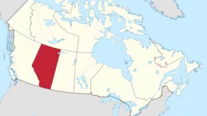 Alberta no mapa do Canadá - Foto: Reprodução