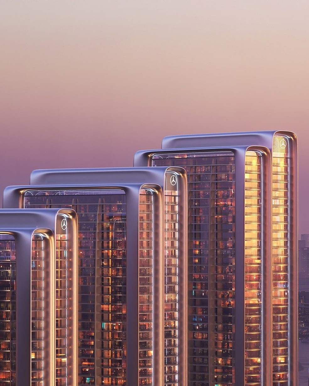 Mercedes-Benz terá bairro residencial de luxo com 12 edifícios em Dubai — Foto: Divulgação