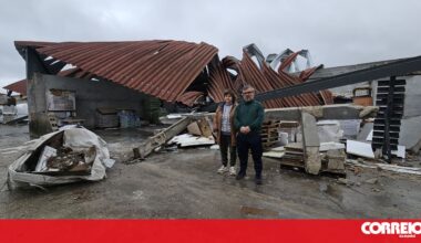 Família de Soure perde empresa após tempestade Kristin e tem de sair de casa devido à subida do caudal do Rio Mondego - Portugal