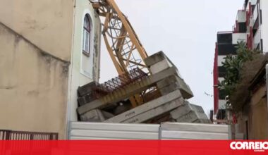 Grua que caiu na Figueira da Foz atingiu seis casas em três ruas - Clima