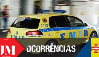 Homem a ser reanimado pela EMIR e bombeiros no Chão da Loba