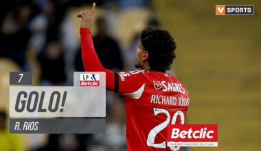 GOLO! Benfica, R. Rios aos 7', Estoril 0-1 Benfica - SAPO