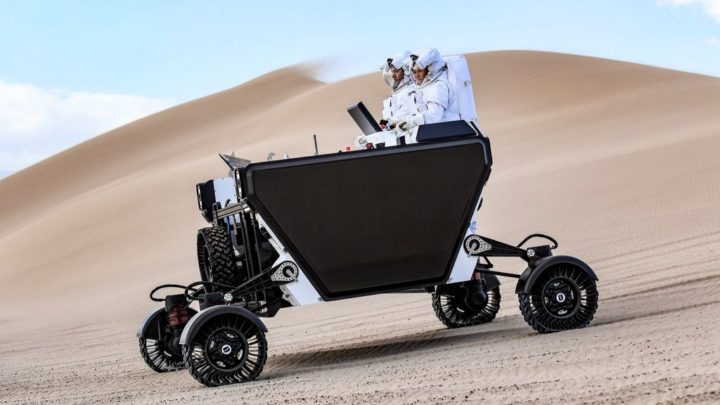 Imagem de robôs lunares