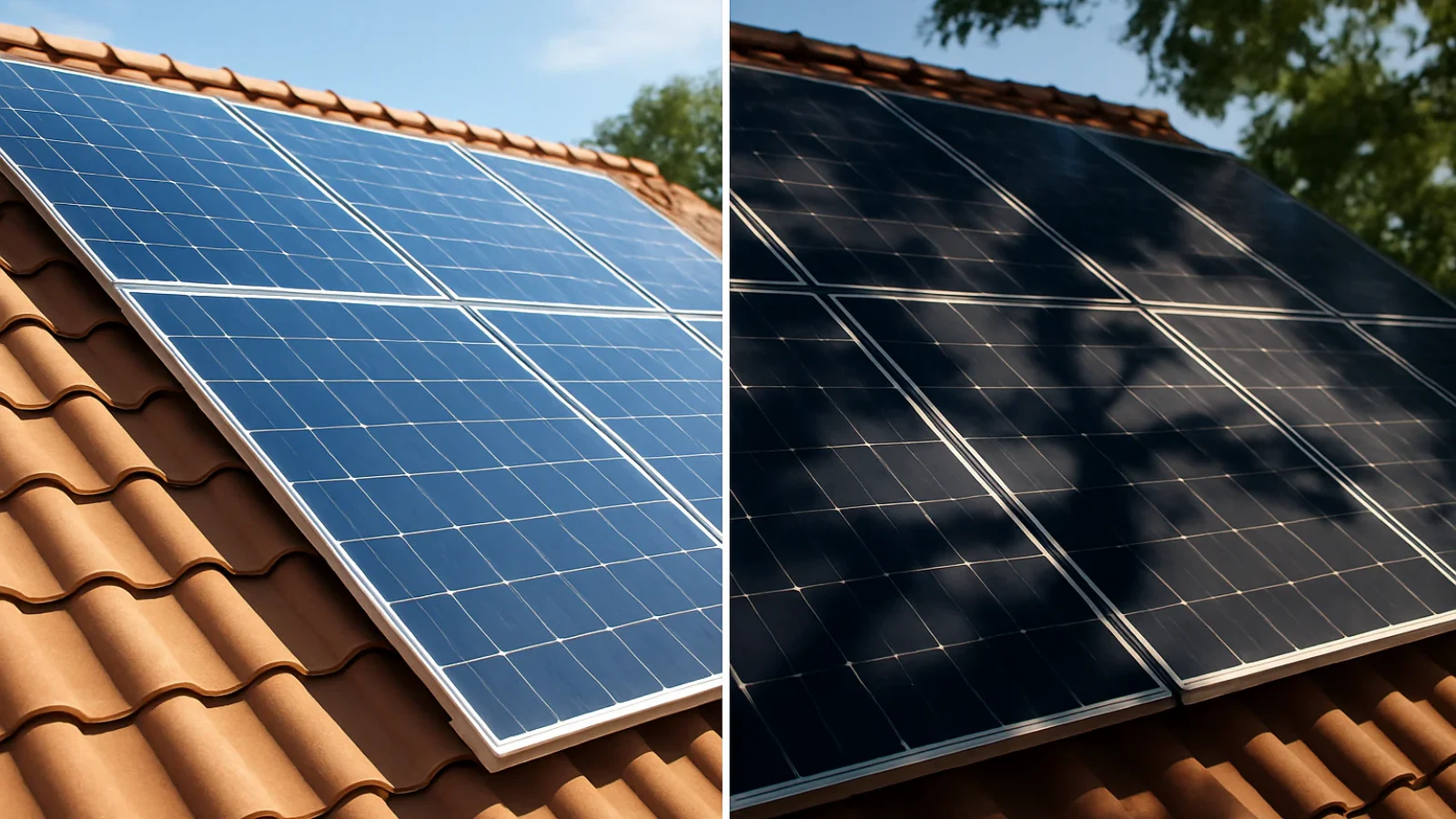 Imagem painéis solares na sombra