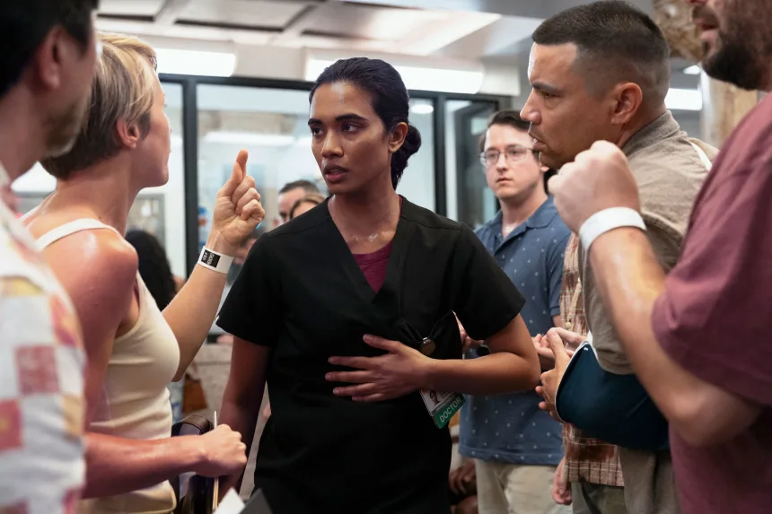 A notícia de que Supriya Ganesh não regressará ao papel da Dra. Mohan surpreendeu os fãs da personagem, admirada pela sua competência e dedicação.  Warrick Page/HBO Max