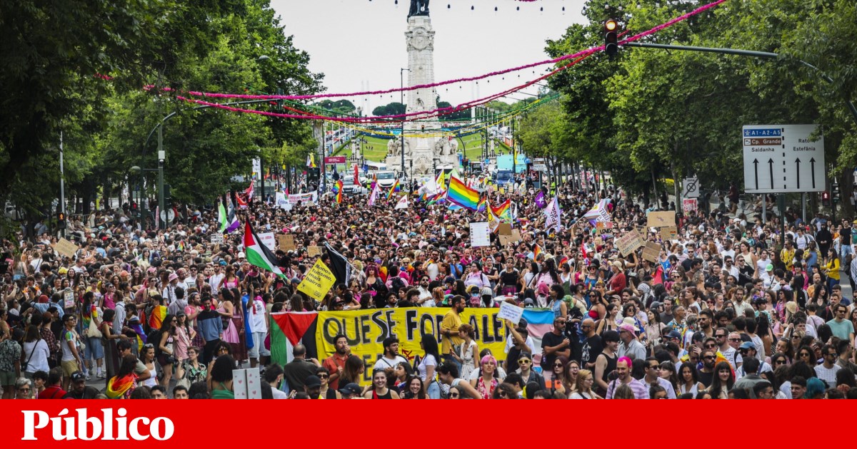 Milhares de pessoas marcharam em Lisboa pelos direitos LGBTI+ e contra retrocessos | Direitos humanos