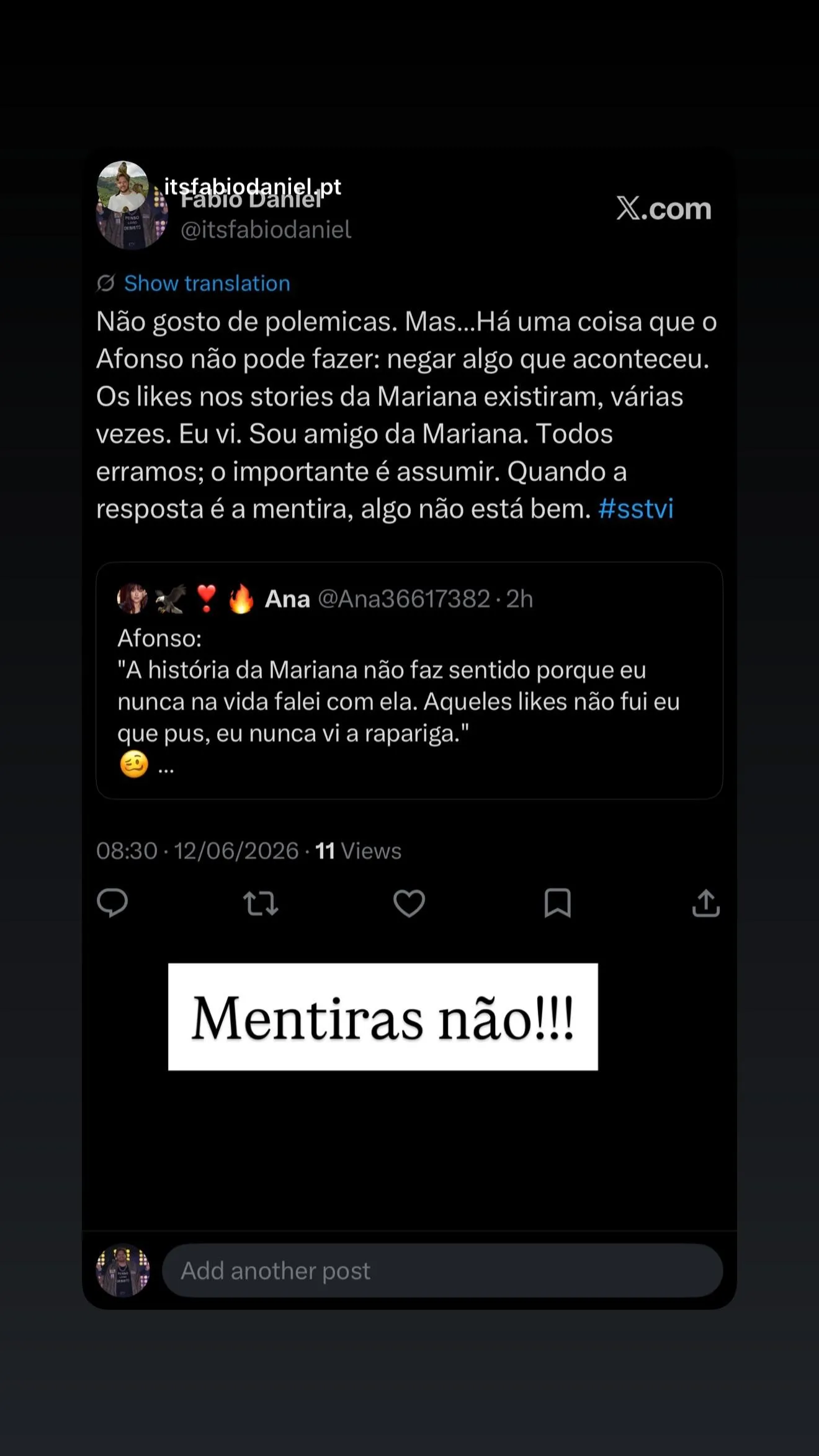 Mariana Silva reage a declarações de Afonso Leitão