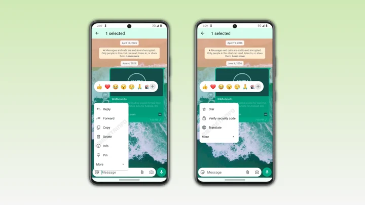 WhatsApp interface Android