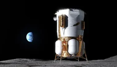 Ilustração do pouso da Blue Origin na Lua