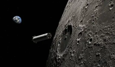 Ilustração de lixo da SpaceX a embater na Lua