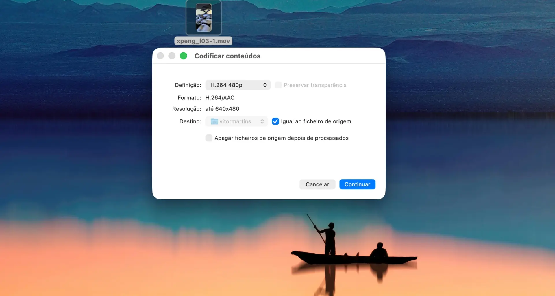 Dica Mac: use a opção converter um vídeo diretamente no Finder