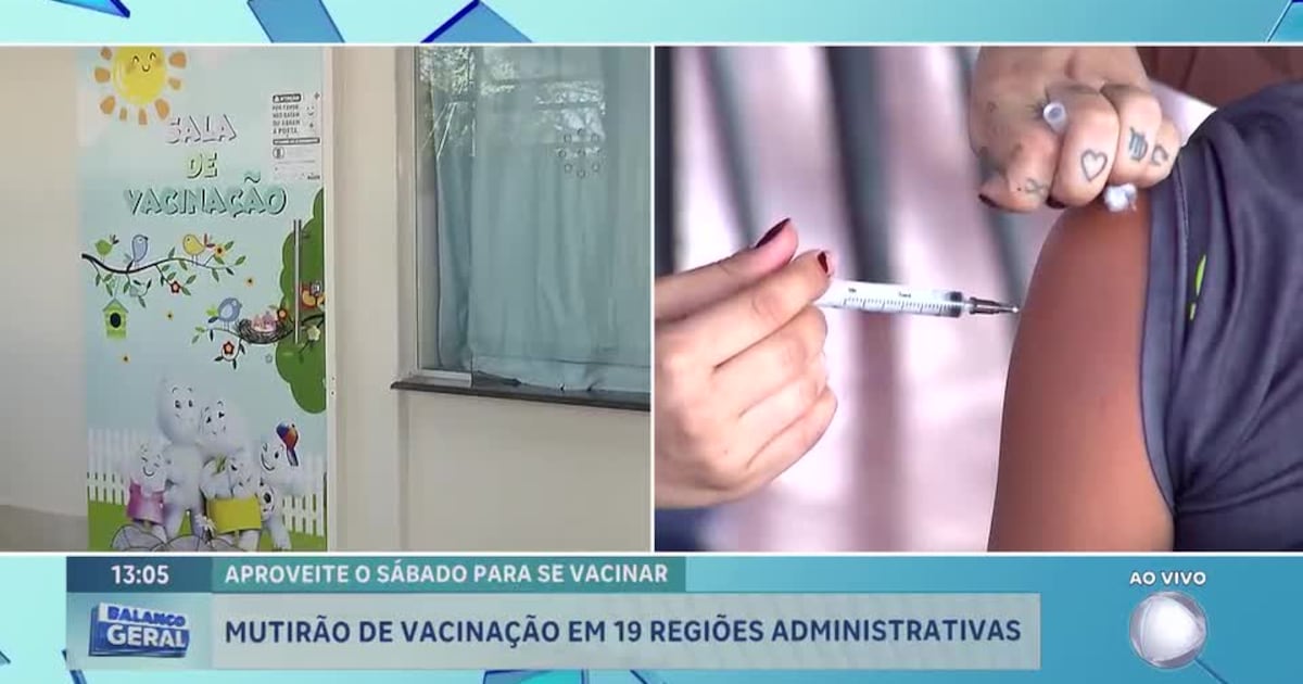 DF oferece vacinação em 45 pontos neste sábado com doses contra várias doenças – Noticias R7
