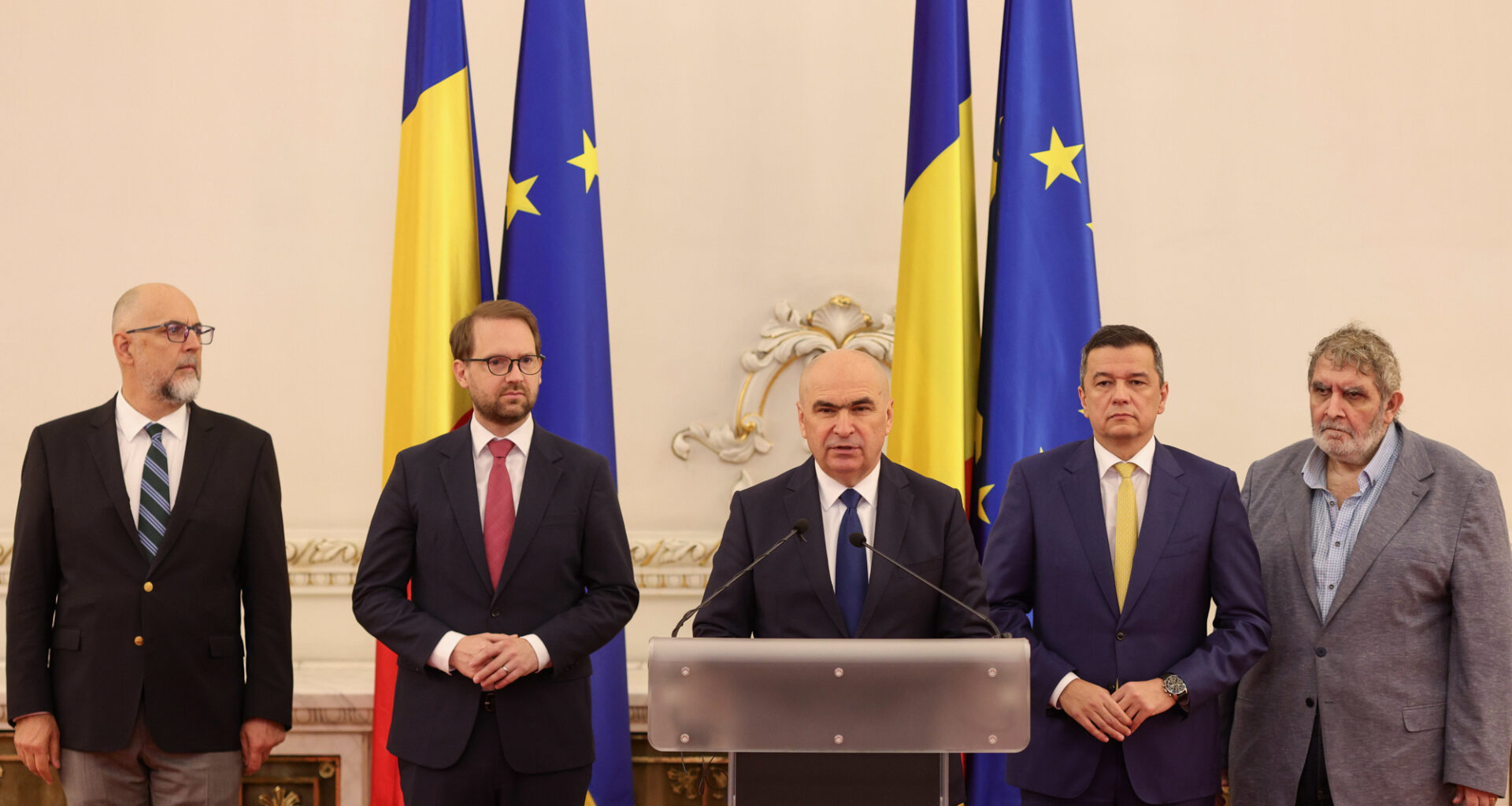 Liderii politici ai coaliției de guvernare. Inquam Photos / Octav Ganea