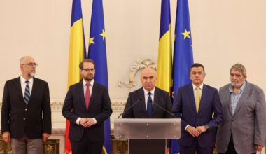 Liderii politici ai coaliției de guvernare. Inquam Photos / Octav Ganea