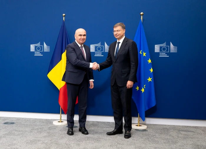 Ilie Bolojan împreună cu Valdis Dombrovskis. Sursa: X