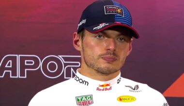 Max Verstappen, pilot al RedBull, într-o conferință de presă de Formula 1.