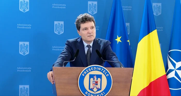 Nicusor Dan în conferință de presă la Palatul Cotroceni. Captură Facebook