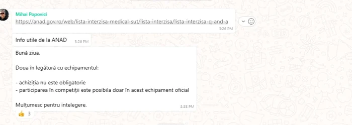 Mesajul managerului pentru părinți