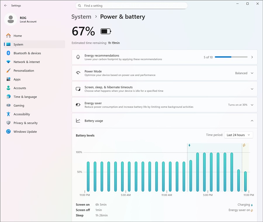 Autonomie laptop gaming ASUS ROG STRIX SCAR 16 2025